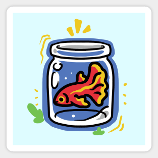 Beta Fish Jar Magnet